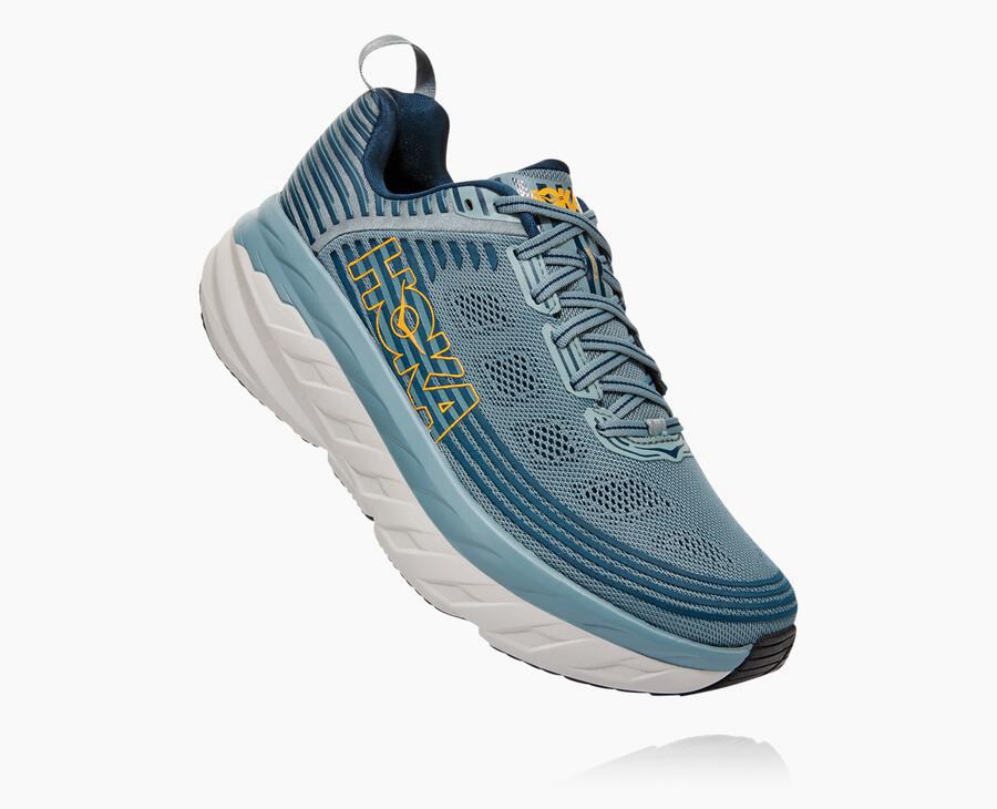 Hoka One One Tenisky Panske Modre - Bondi 6 - 85063-GMVH